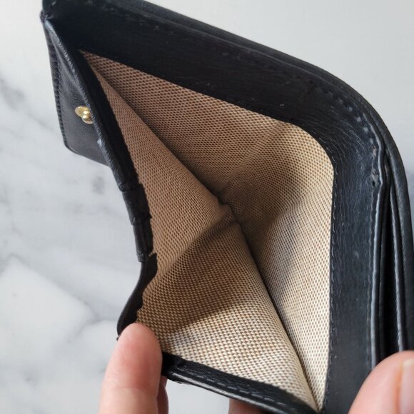 Siren La Petite Black Spartina 449 Suede Wallet Gold Zipper and Snap Closure - Picture 4 of 16